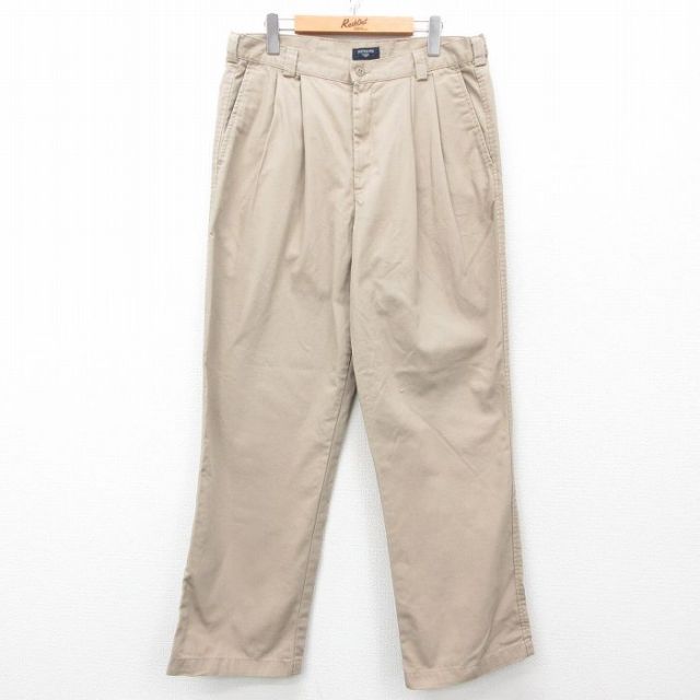 【50%OFF】W35★古着 ドッカーズ パンツ メンズ コットン ベージュ カーキ 25may14 中古 ボトムス ロング