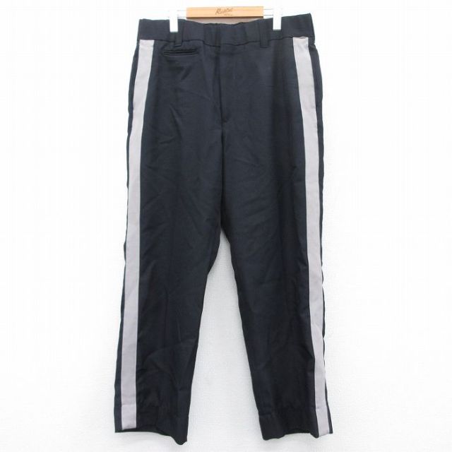 W36★古着 スラックス パンツ メンズ 90年代 90s USA製 黒他 ブラック 25may15 中古 ボトムス ロング