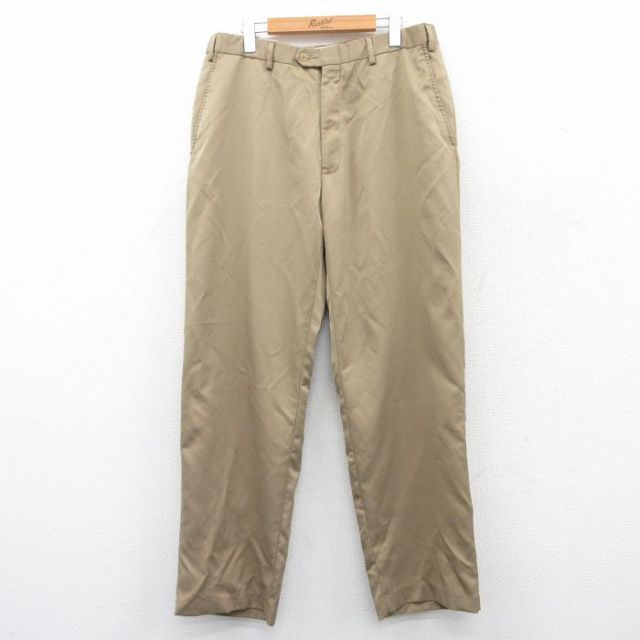 W34★古着 JOS A BANK パンツ メンズ ベージュ カーキ 【spe】 25may15 中古 ボトムス ロング