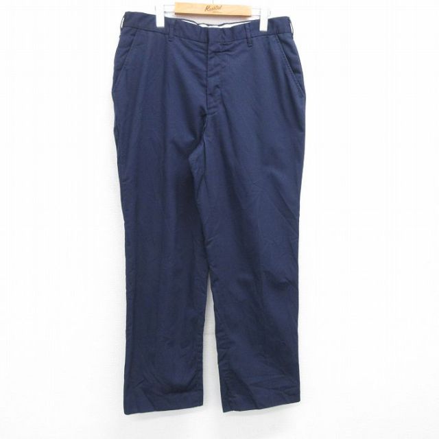 W36★古着 Wear Guard パンツ メンズ 00年代 00s 紺 ネイビー 25may15 中古 ボトムス ロング
