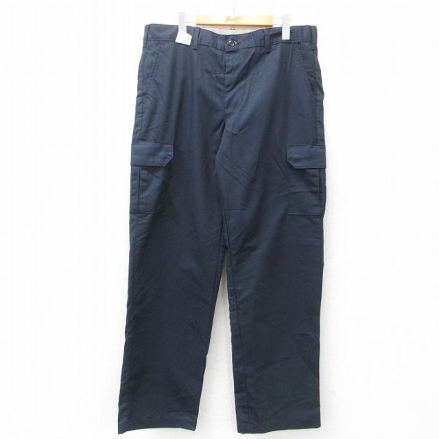 【50%OFF】W36★古着 カーゴ パンツ メンズ 濃紺 ネイビー 25may15 中古 ボトムス ロング