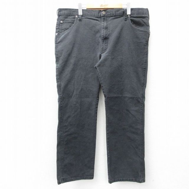 【50%OFF】W40★古着 ディッキーズ Dickies パンツ メンズ ダック地 大きいサイズ 黒 ブラック 25may17 中古 ボトムス ロング