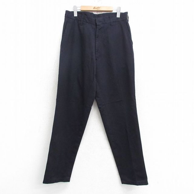 【50%OFF】W32★古着 パンツ メンズ 90年代 90s USA製 濃紺 ネイビー 25may17 中古 ボトムス ロング