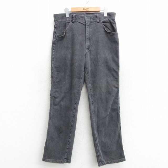 W36★古着 ラングラー Wrangler ジーンズ メンズ 90年代 90s USA製 黒 ブラック デニム 25may17 中古 ボトムス ジーパン Gパン ロング パンツ
