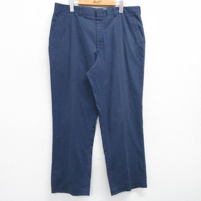 【50%OFF】W38★古着 パンツ メンズ 80年代 80s USA製 タロン 紺 ネイビー 25may17 中古 ボトムス ロング