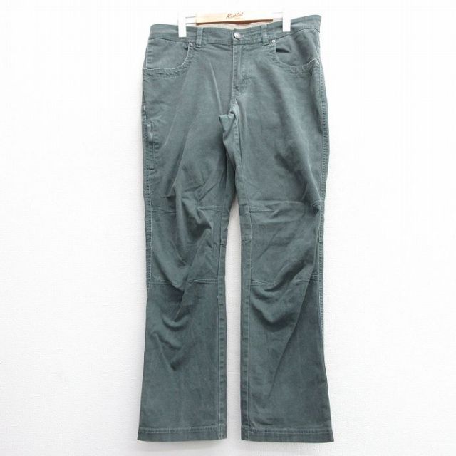 【50%OFF】W35★古着 コロンビア COLUMBIA パンツ メンズ ダブルニー 緑系 グリーン 25may17 中古 ボトムス ロング