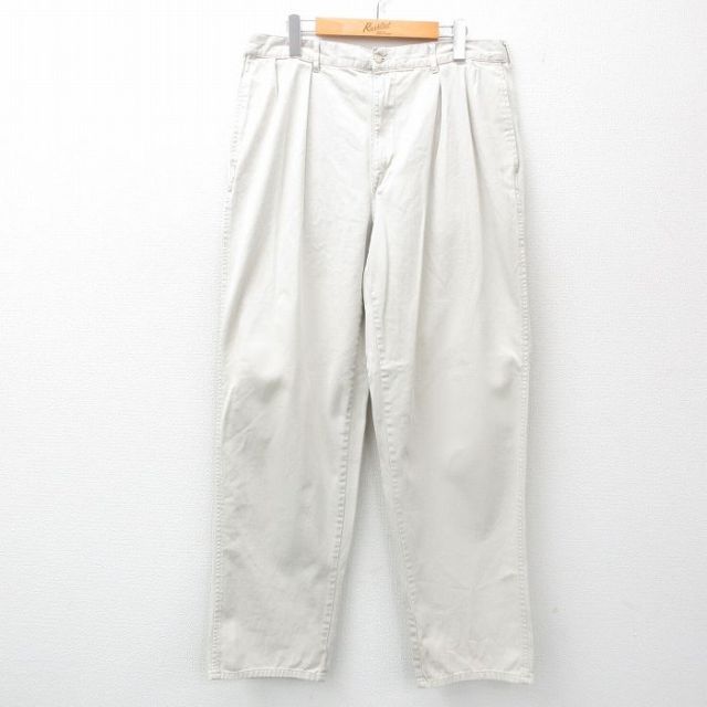 【20%OFF】W34★古着 ラルフローレン Ralph Lauren ブランド チノ パンツ チノパン メンズ 90年代 90s コットン 薄ベージュ カーキ 【spe】 25may20 中古 ボトムス ロング