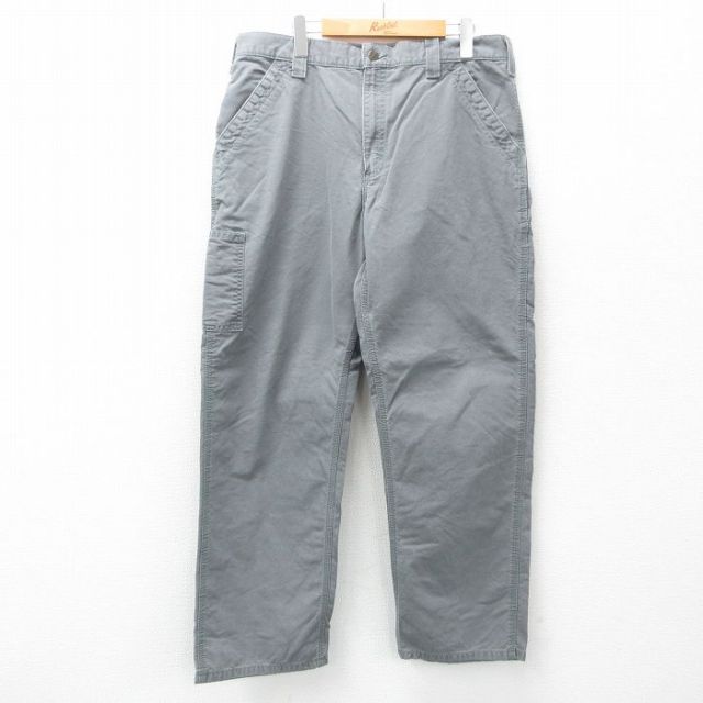 W36★古着 カーハート Carhartt ペインター パンツ メンズ コットン グレー 25may20 中古 ボトムス ロング