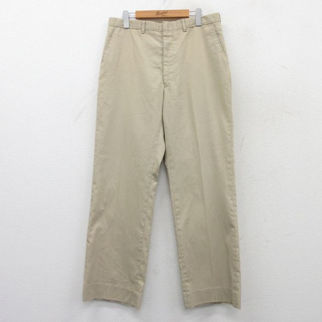W33★古着 パンツ メンズ 80年代 80s タロン ベージュ カーキ 【spe】 25may20 中古 ボトムス ロング