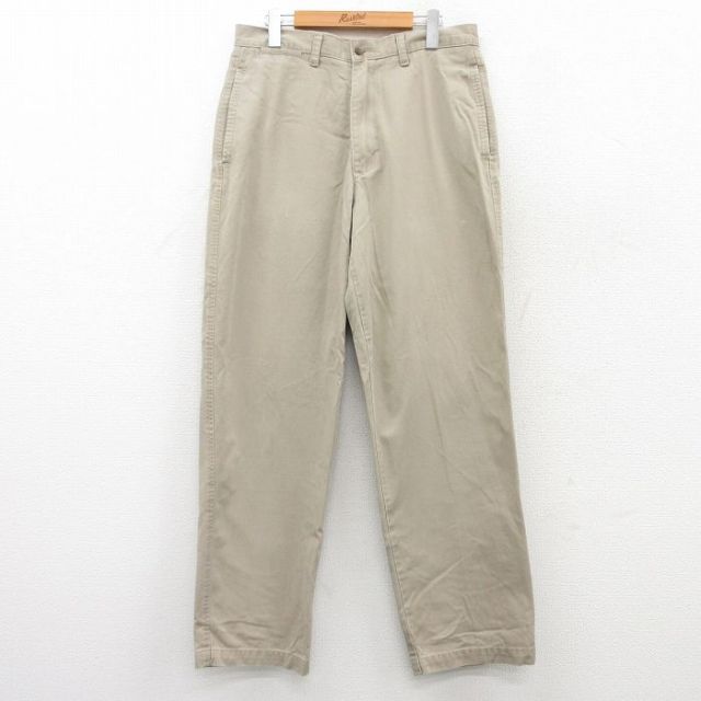 【50%OFF】W32★古着 ドッカーズ パンツ メンズ 90年代 90s コットン ベージュ カーキ 25may20 中古 ボトムス ロング