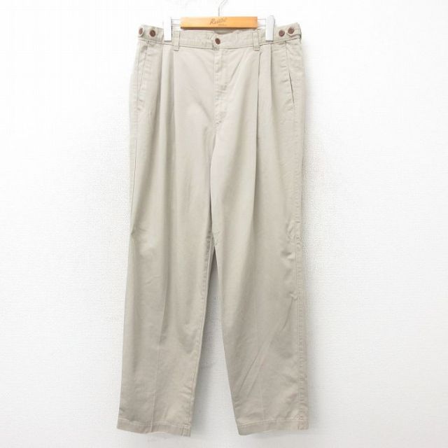 【50%OFF】W34★古着 ドッカーズ パンツ メンズ 90年代 90s コットン ベージュ カーキ 【spe】 25may20 中古 ボトムス ロング