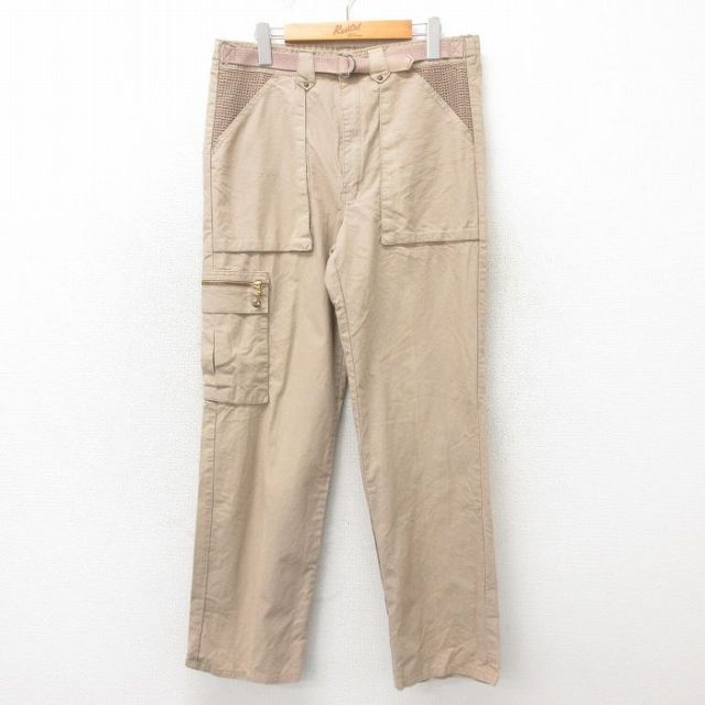 W34★古着 ルティグレ バイカー パンツ メンズ 00年代 00s コットン ベージュ カーキ 25may21 中古 ボトムス ロング