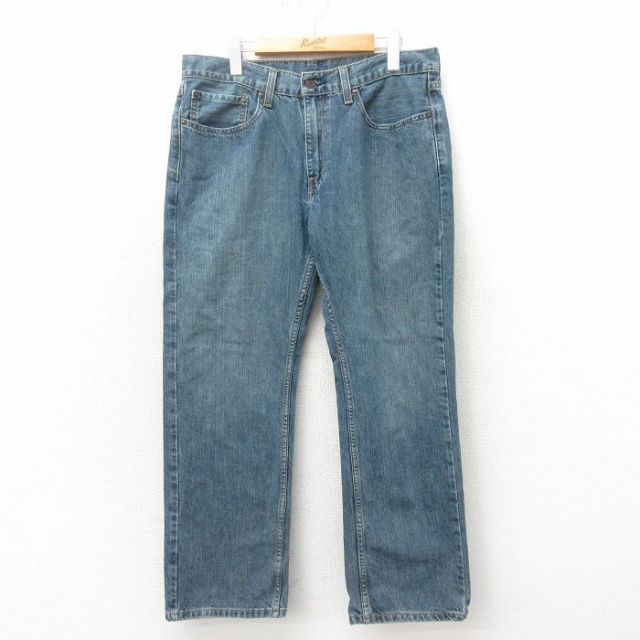 W35★古着 リーバイス Levis 559 ジーンズ メンズ コットン 紺 ネイビー デニム 25may21 中古 ボトムス ジーパン Gパン ロング パンツ
