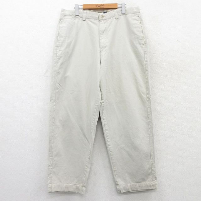 【50%OFF】W36★古着 ギャップ GAP パンツ メンズ 00年代 00s コットン 薄ベージュ カーキ 25may21 中古 ボトムス ロング