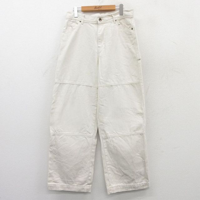 W31★古着 no boundaries ペインター パンツ メンズ ダック地 コットン 生成り 【spe】 25may21 中古 ボトムス ロング