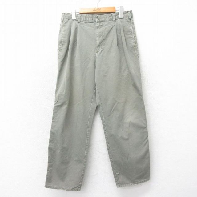 【50%OFF】W32★古着 ドッカーズ パンツ メンズ 90年代 90s コットン 緑系 グリーン 25may22 中古 ボトムス ロング