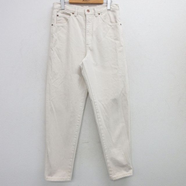 W31★古着 ランズエンド ジーンズ メンズ 90年代 90s テーパード コットン USA製 生成り デニム 【spe】 25may23 中古 ボトムス ジーパン Gパン ロング パンツ