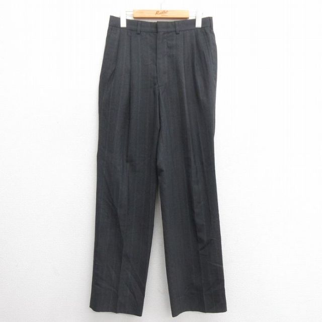 W31★古着 タウンクラフト スラックス パンツ メンズ 90年代 90s USA製 濃グレー 25may26 中古 ボトムス ロング