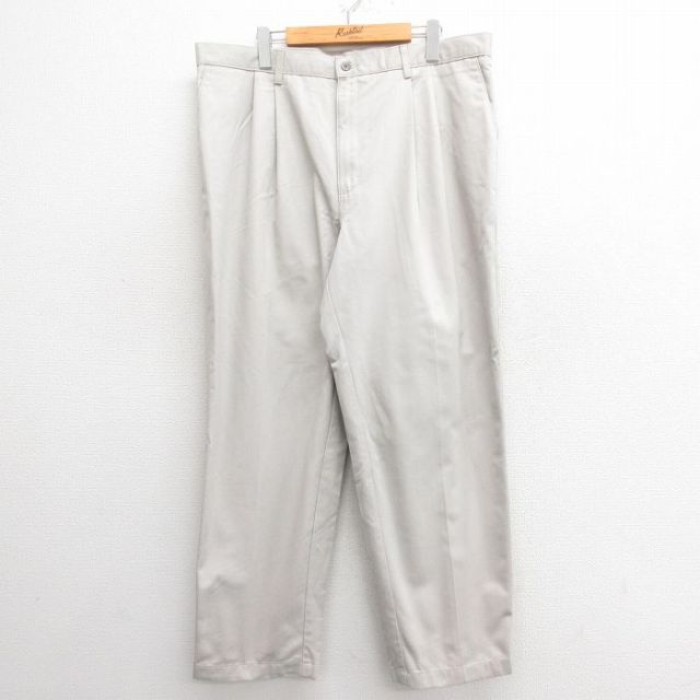 W38★古着 リー Lee チノ パンツ チノパン メンズ コットン 薄ベージュ カーキ 25may26 中古 ボトムス ロング
