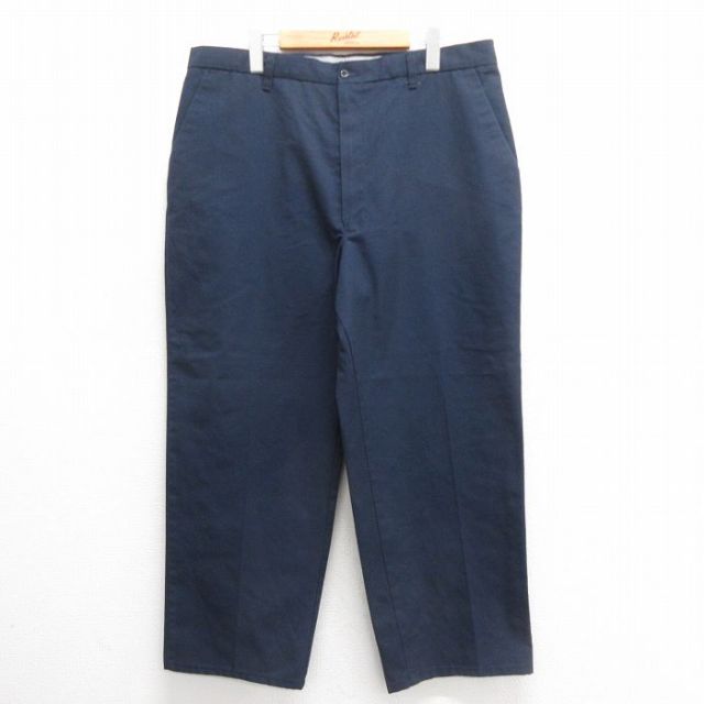 W38★古着 レッドキャップ ワーク パンツ メンズ 00年代 00s 紺 ネイビー 25may27 中古 ボトムス ロング