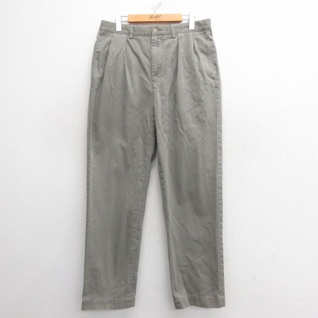 W34★古着 ラルフローレン Ralph Lauren チノ パンツ チノパン メンズ 90年代 90s ANDREW コットン 薄緑 グリーン 【spe】 25may27 中古 ボトムス ロング