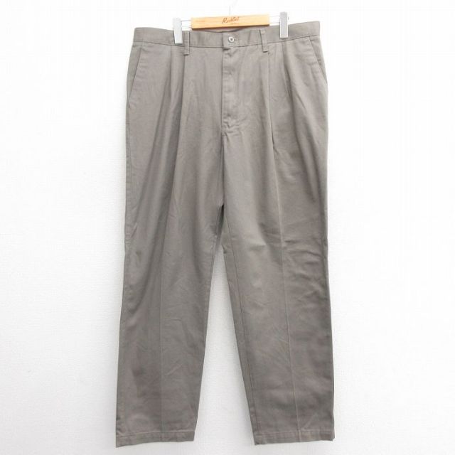 W39★古着 リー Lee パンツ メンズ コットン ベージュ カーキ 25may27 中古 ボトムス ロング