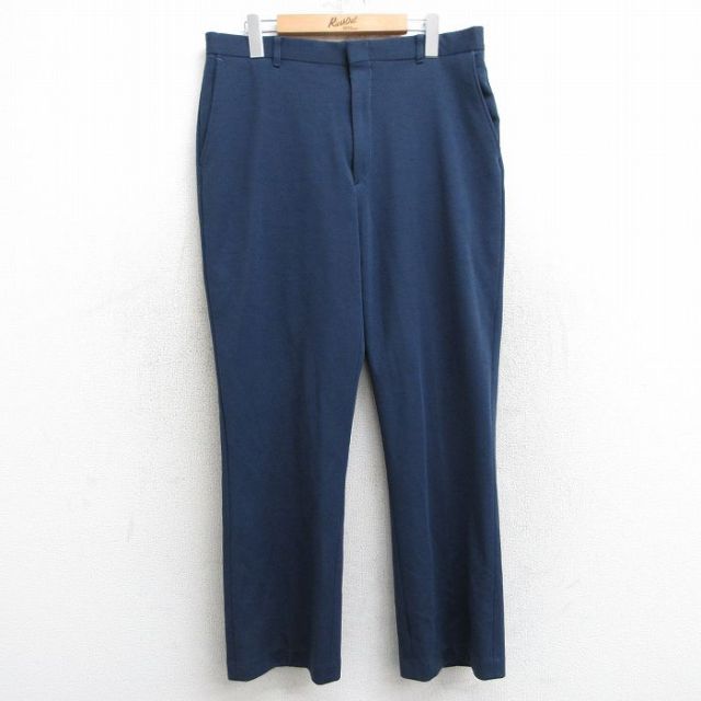 【50%OFF】W34★古着 スラックス パンツ メンズ 80年代 80s USA製 タロン 紺 ネイビー 25may28 中古 ボトムス ロング
