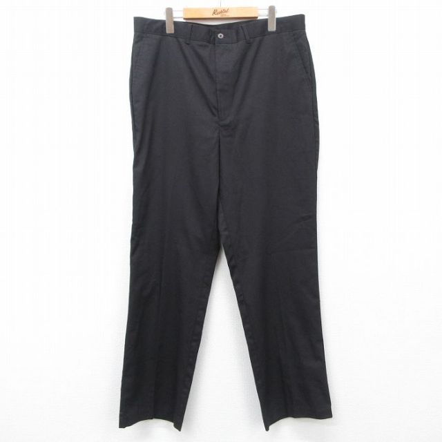 【50%OFF】W38★古着 パンツ メンズ 90年代 90s 黒 ブラック 25may30 中古 ボトムス ロング