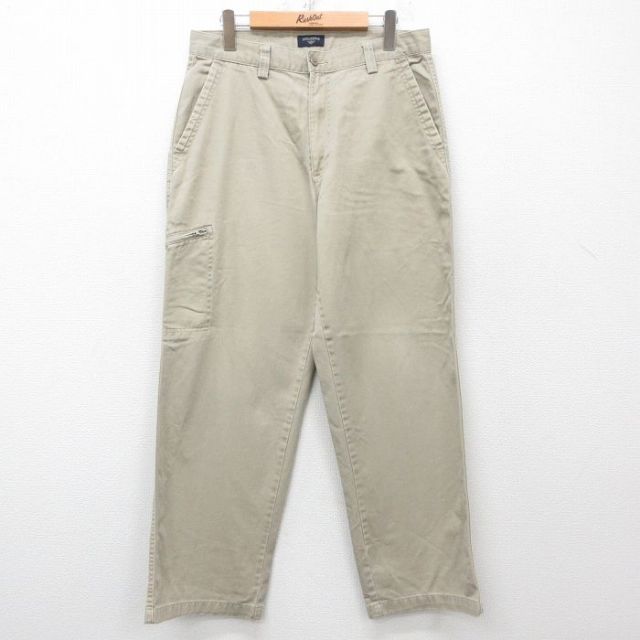 【20%OFF】W32★古着 ドッカーズ パンツ メンズ コットン ベージュ カーキ 25may31 中古 ボトムス ロング