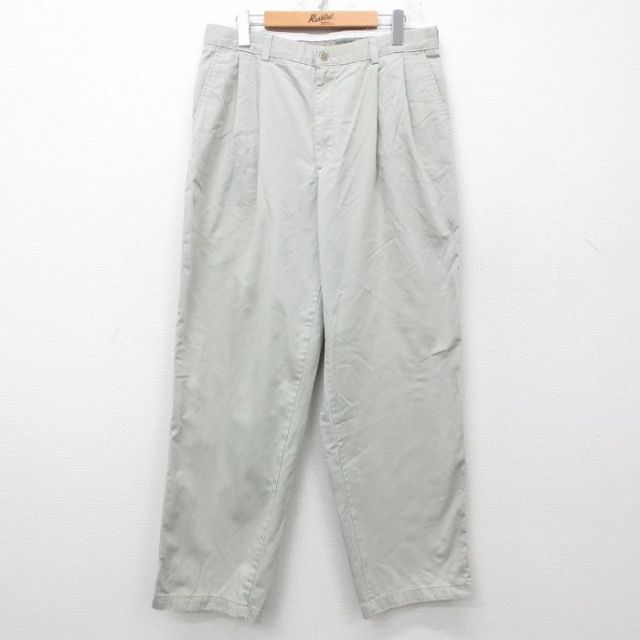 【50%OFF】W33★古着 パンツ メンズ 80年代 80s コットン タロン 薄グレー 【spe】 25may31 中古 ボトムス ロング