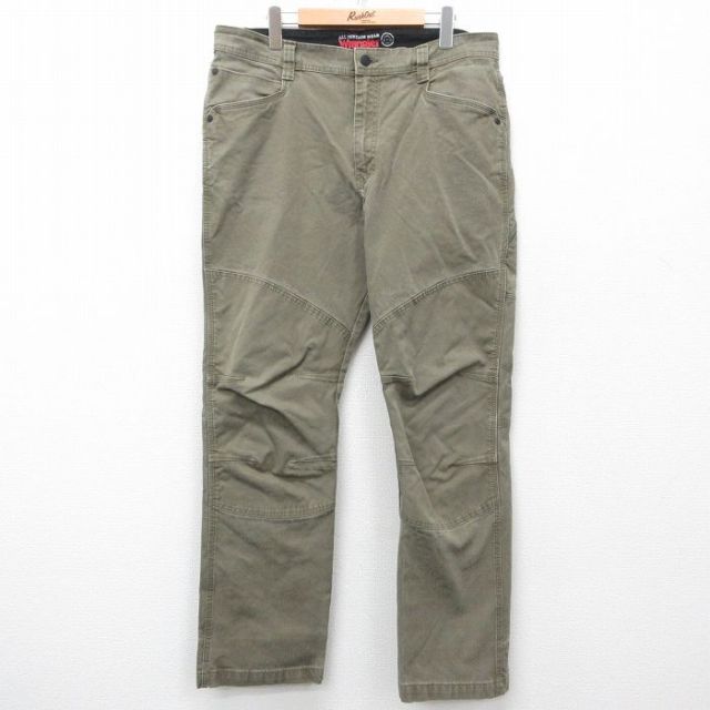 W36★古着 ラングラー Wrangler パンツ メンズ ATG ダブルニー 薄緑 グリーン 25may31 中古 ボトムス ロング