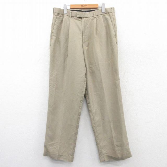 【50%OFF】W34★古着 ドッカーズ パンツ メンズ ベージュ カーキ 25may31 中古 ボトムス ロング