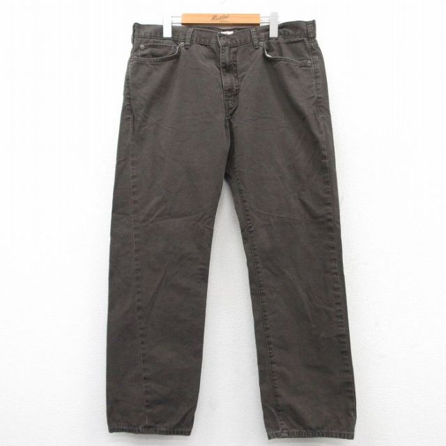 W37★古着 ドッカーズ パンツ メンズ コットン こげ茶 ブラウン 25may31 中古 ボトムス ロング