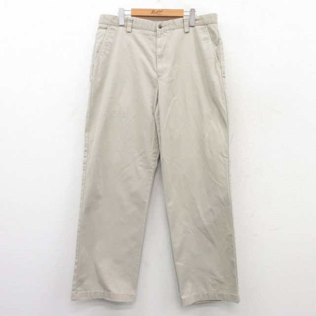 【20%OFF】W36★古着 ドッカーズ パンツ メンズ コットン 薄ベージュ カーキ 25jun02 中古 ボトムス ロング