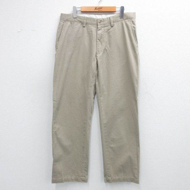 W34★古着 ラルフローレン Ralph Lauren ブランド パンツ メンズ コットン ベージュ カーキ 25jun12 中古 ボトムス ロング