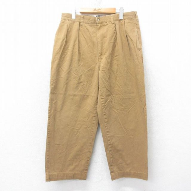 W34★古着 ラルフローレン Ralph Lauren ブランド チノ パンツ チノパン メンズ 90年代 90s ANDREW コットン 茶 ブラウン 25jun12 中古 ボトムス ロング