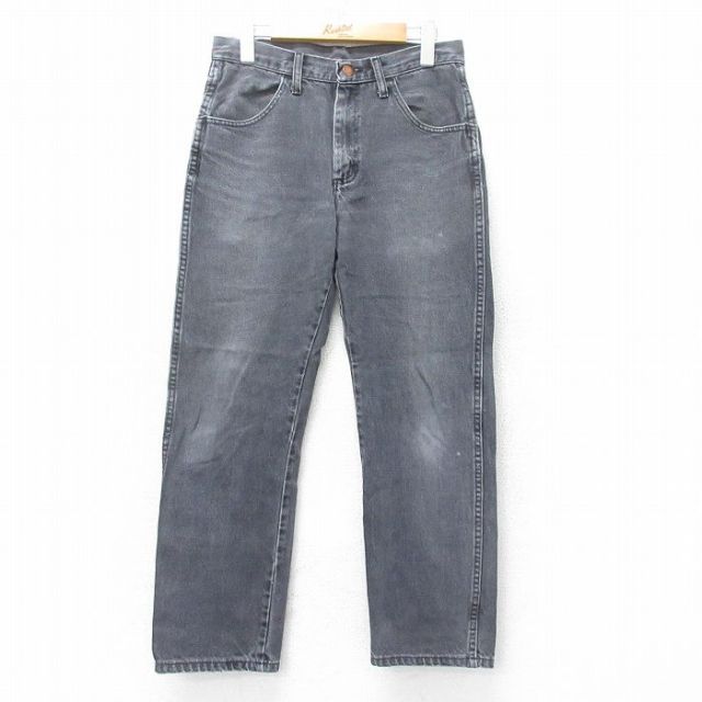 【50%OFF】W29★古着 ラスラー ジーンズ メンズ コットン 黒 ブラック 25jun12 中古 ボトムス ジーパン Gパン ロング パンツ
