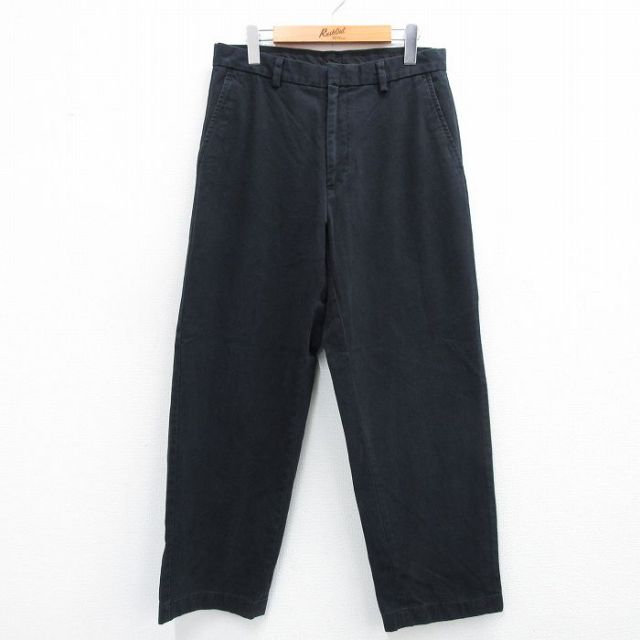 W32★古着 ノーティカ NAUTICA ブランド パンツ メンズ 黒 ブラック 25jun14 中古 ボトムス ロング