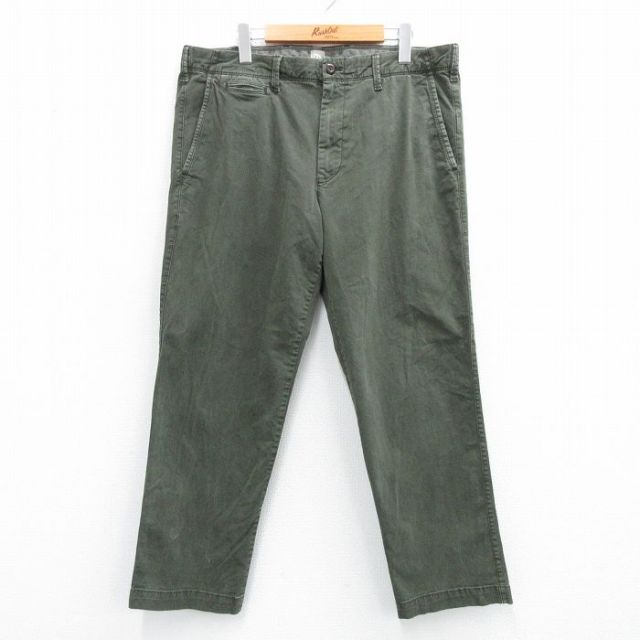 W38★古着 ギャップ GAP パンツ メンズ 濃緑系 グリーン 25jun14 中古 ボトムス ロング