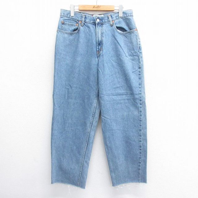 W34★古着 リーバイス Levis 560 ジーンズ メンズ コットン 紺 ネイビー デニム 【spe】 25jun14 中古 ボトムス ジーパン Gパン ロング パンツ
