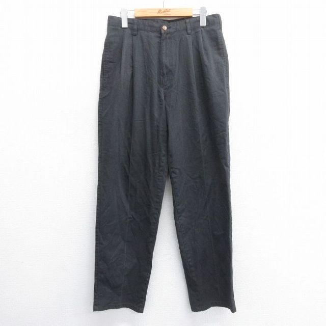 W32★古着 ピューリタン パンツ メンズ 00年代 00s コットン 黒 ブラック 25jun14 中古 ボトムス ロング
