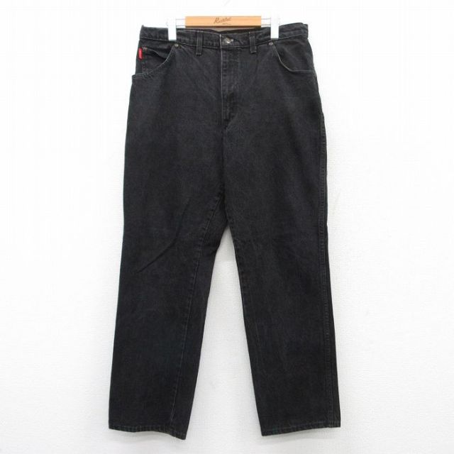 【50%OFF】W36★古着 ビューグルボーイ ジーンズ メンズ 90年代 90s コットン USA製 黒 ブラック デニム 【spe】 25jun16 中古 ボトムス ジーパン Gパン ロング パンツ