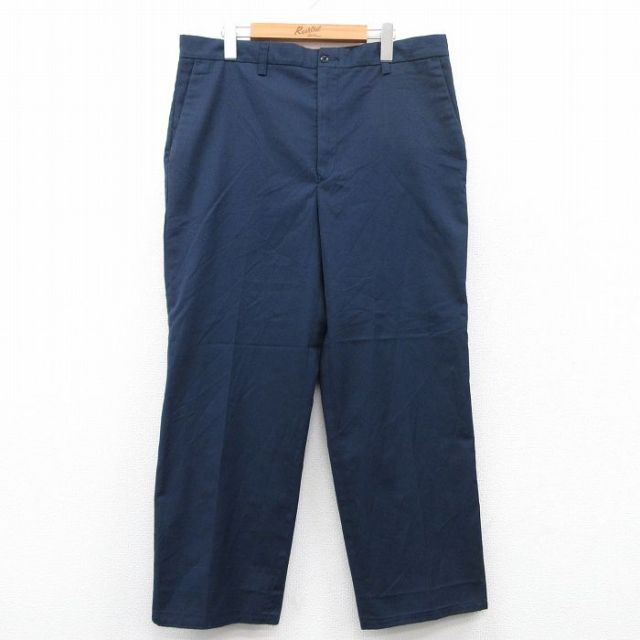 W36★古着 レッドキャップ ワーク パンツ メンズ 90年代 90s USA製 紺 ネイビー 25jun16 中古 ボトムス ロング