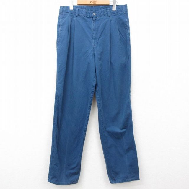 W34★古着 ドッカーズ チノパンツ チノパン メンズ 90年代 90s ワッペン USA製 生成り 25jun16 中古 ボトムス ロング