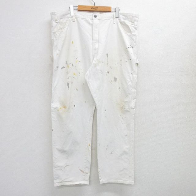 W42★古着 ディッキーズ Dickies ペインター パンツ メンズ シャーウィンウィリアムズ 大きいサイズ コットン 白 ホワイト 25jun17 中古 ボトムス ロング