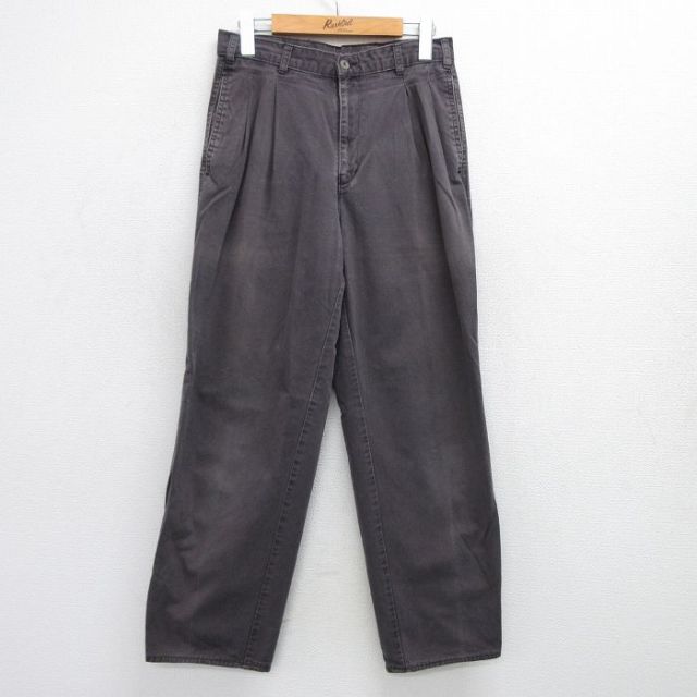 W29★古着 ドッカーズ パンツ メンズ 90年代 90s 濃グレー 25jun18 中古 ボトムス ロング
