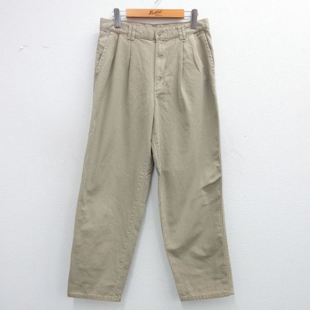 W31★古着 ドッカーズ パンツ メンズ 00年代 00s ダック地 コットン ベージュ カーキ 【spe】 25jun21 中古 ボトムス ロング