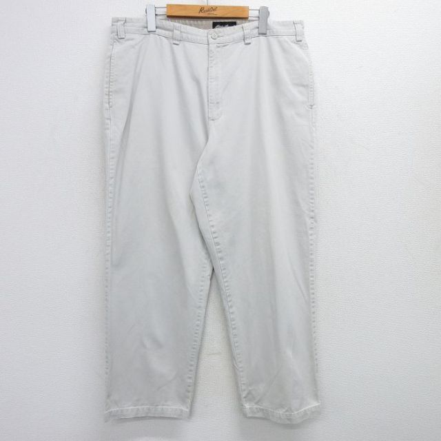 W37★古着 エディーバウアー パンツ メンズ 00年代 00s コットン 薄ベージュ系 カーキ 【spe】 25jun23 中古 ボトムス ロング