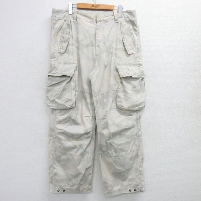 W37★古着 ギャップ GAP カーゴ パンツ メンズ コットン ベージュ他 カーキ 迷彩 25jun23 中古 ボトムス ロング