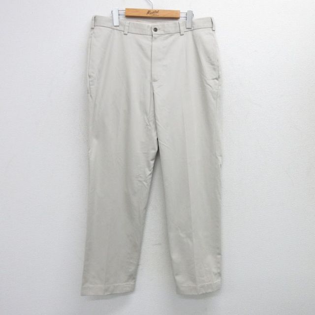 W35★古着 ブルックスブラザーズ BROOKS BROTHERS ブランド パンツ メンズ 00年代 00s コットン 薄ベージュ カーキ 25jun23 中古 ボトムス ロング